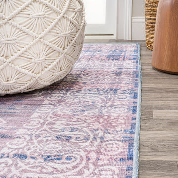 Regis Bohemian Medallion Washable Area Rug